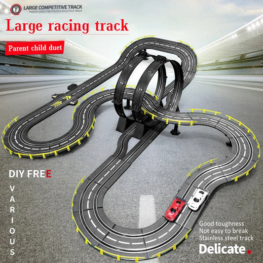 Electric rail car 1:43 double remote control racing track toy automatic racing electric track children Christmas gift Good Vibrations