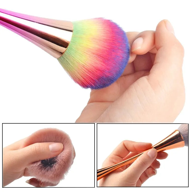 6 Styles Gold Powder Brush Professional Nail Art Make Up Brush Large Cosmetic Face Cont Cosmetic Face Cont Brocha Colorete Tools Good Vibrations