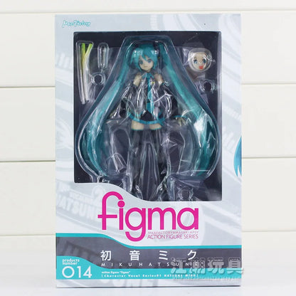Anime FIGMA Hatsune Miku Action Figures Movable Joints Contain The Props Desktop Decoration Collection PVC Model Toys Kids Gifts Good Vibrations