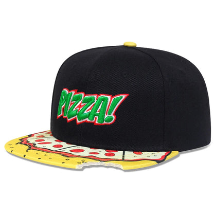 Unisex Eye PIZZA Embroidery Hip-hop Hats Spring and Autumn Outdoor Adjustable Casual Baseball Caps Sunscreen Hat Good Vibrations