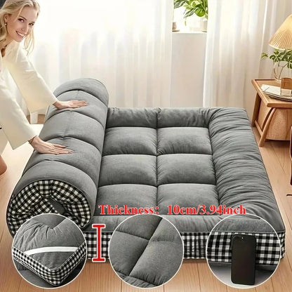 NewestFoldable Lightweight Portable Sleeping Pad/Tatami Mat Japanese Futon Mattress  Soft Fabric,Easy Storage & Travel Mattress Good Vibrations