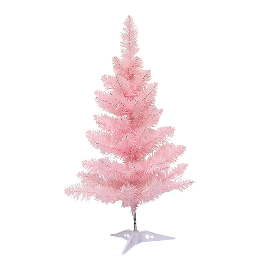 60CM Detachable Christmas Trees Artificial PVC Home Party Garden Decorative Pink Xmas Tree New Year Navidad Decorations Good Vibrations