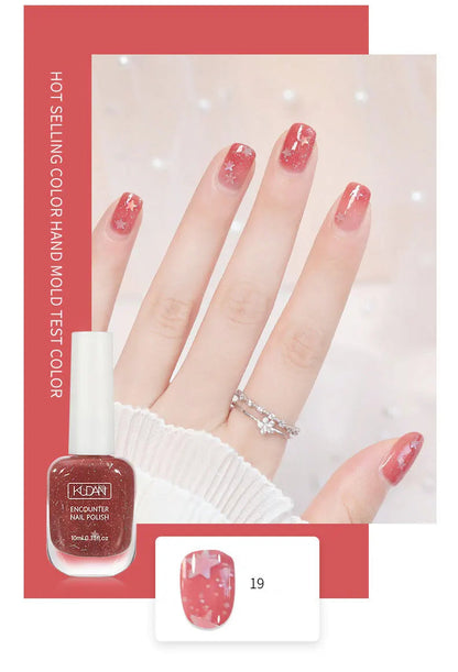 Air Dry Nail Polish 10ml 0.35 oz Water Based Non Toxic Odorless Quick Dry Toenail Finger Gel No Lamp Baking Nail Art Manicure Good Vibrations