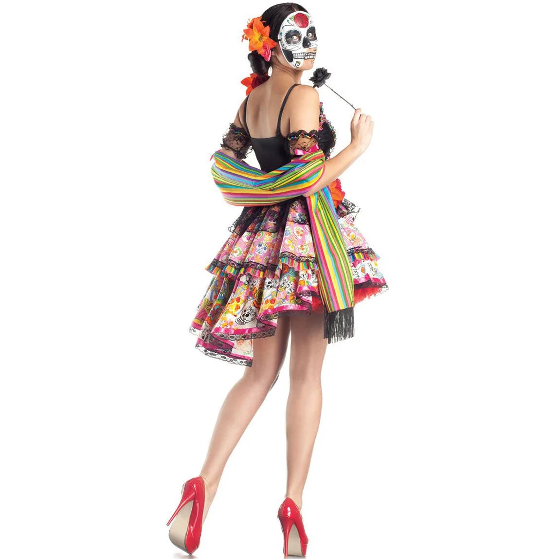 Halloween Costumes for Women Skull Flower Fairy Ghosts Bride Dress Mexico Day Of The Dead Skull Zombie Vampire Cosplay Good Vibrations