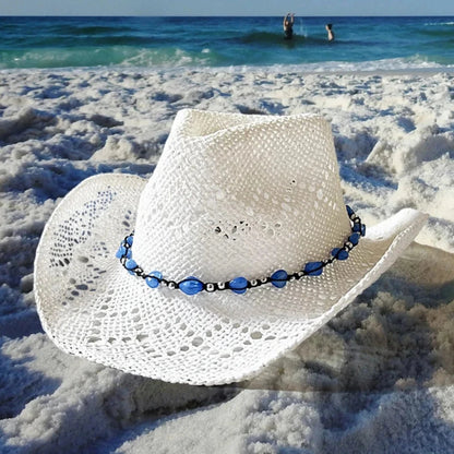 hats straw cowgirl western hat  mexican hat  retro curling hat western cowboy hat outdoor riding hat travel sports hat Good Vibrations