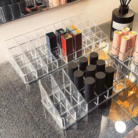 Lipstick Holder Practical 12/18/36 Grids Lipstick Stand Makeup Lip Glaze Storage Box 4 Rows Nail Polish Shelf Daily Use Good Vibrations