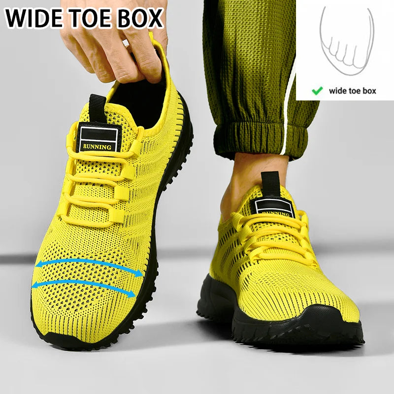 Men's running shoes are lightweight and breathable casual shoes, daily men's widened outdoor casual sports shoes are simple Good Vibrations