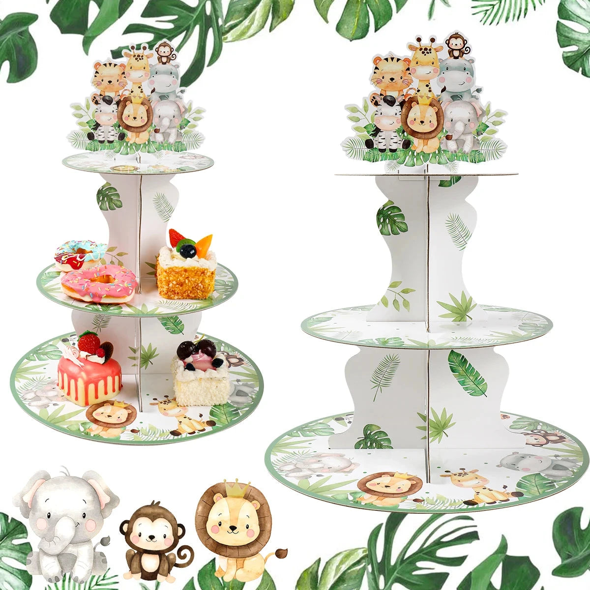 Jungle Safari Birthday Decoration Jungle Animals 1st Birthday Gifts Decoration Wild One Birthday Tableware Baby Shower Decor Good Vibrations
