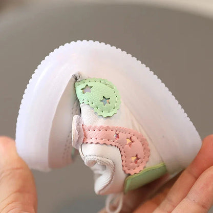 Autumn Light Baby Boy Girls Casual Shoes Outdoor Soft Sole Cute Print Sports Child Sneakers Non-slip Design Kids Shoe Size 21-30 Good Vibrations