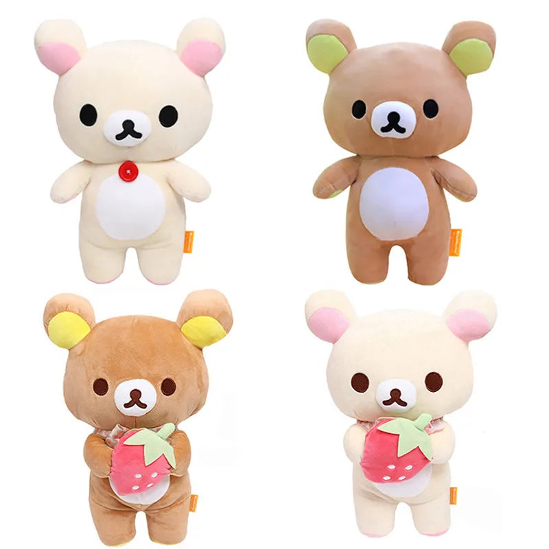 Anime Rilakkuma Cartoon Plush Doll Soft bear Toys Kawaii Room Decor Teddy Bear Plushies Cute Couple Bear Xmas Gifts For Girls Good Vibrations