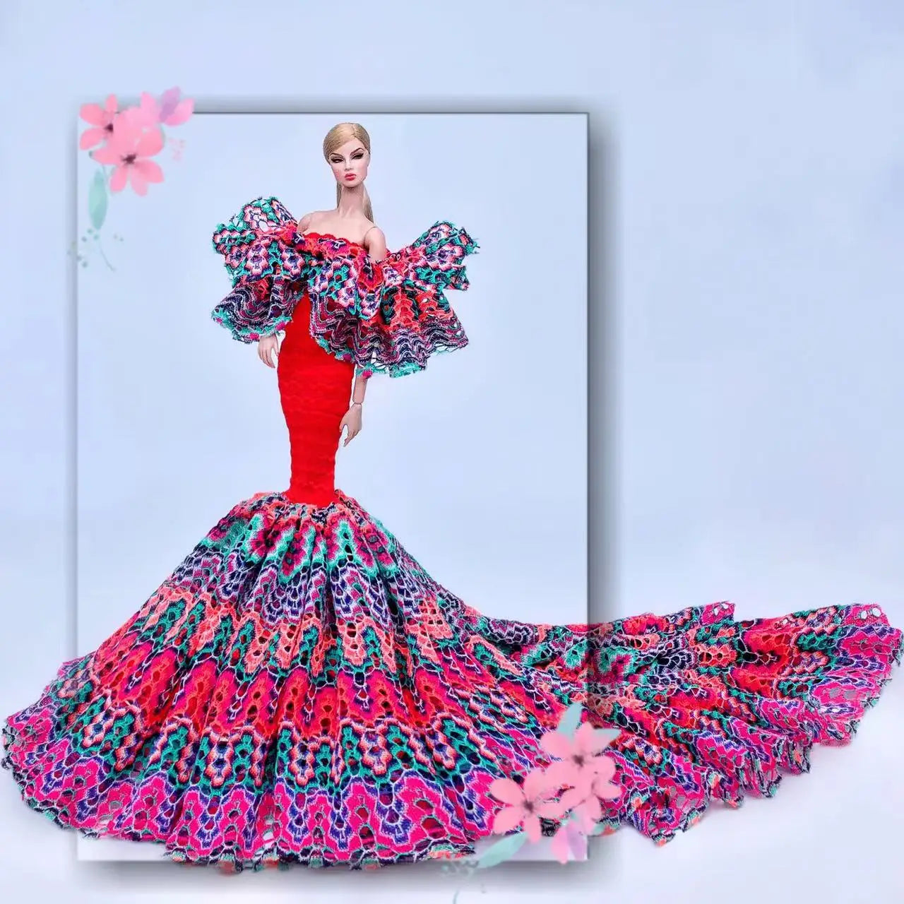 hot Wedding Dress for 30cm bjd Doll Princess Evening Party Clothes Wears Long Dress Outfit Set 30cm 1/6 clothes accessories Good Vibrations