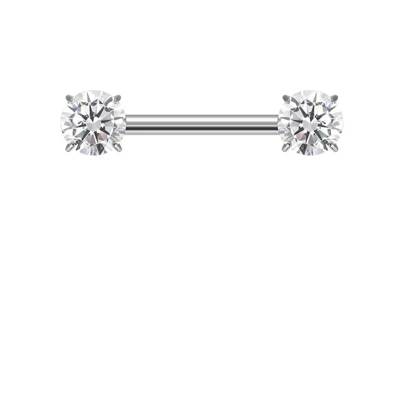 ASTM F136 Titanium PIERC Barbell Ring Nipple Ring Barbell CZ 16/14/12mm Ear Bar Piercing Bar Barbells Nipple Piercing Jewelry Good Vibrations