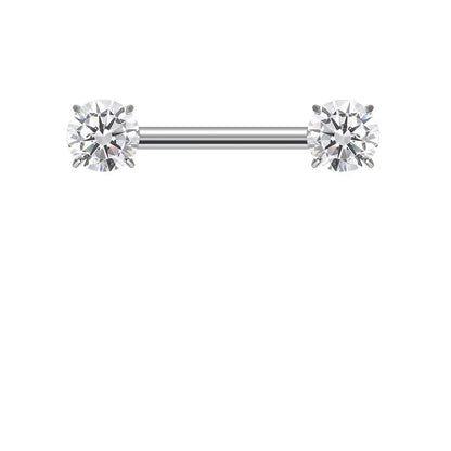 ASTM F136 Titanium PIERC Barbell Ring Nipple Ring Barbell CZ 16/14/12mm Ear Bar Piercing Bar Barbells Nipple Piercing Jewelry Good Vibrations