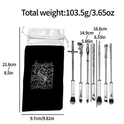 Snake Makeup Brushes Set, Foundation Powder, Blush, Eyeshadow, Concealer, Lip, Eye Make Up Brush, Cosmetics Beauty Tools, 7Pcs Good Vibrations