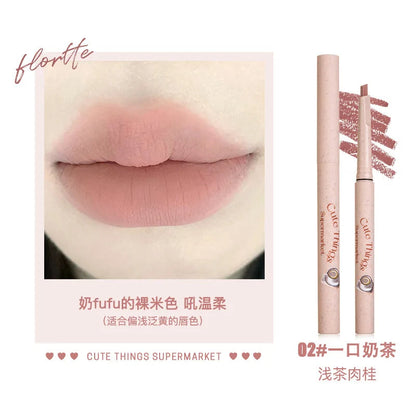 FLORTTE Lip Liner Pencil Matte Lipstick Long Lasting,Smooth Application Mechanical Lip Liners Pencil Good Vibrations