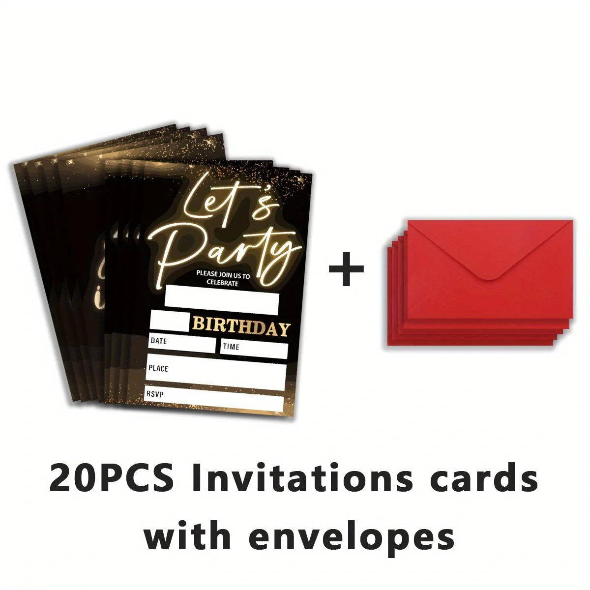 20pcs, Birthday invitation cards, 20 birthday invitation cards with envelopes, bluey birthday party invitations Good Vibrations