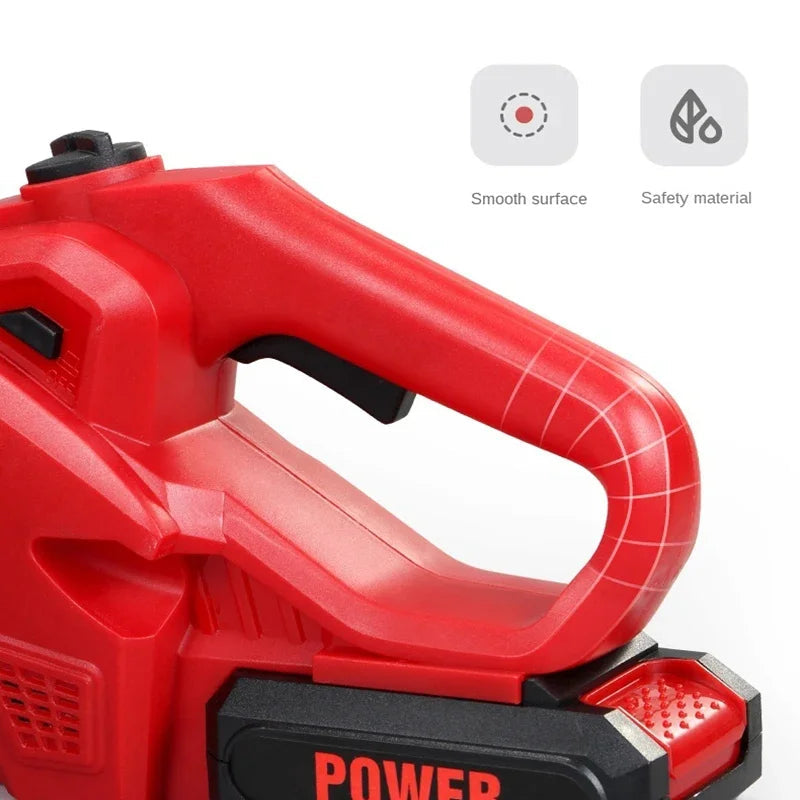 Children Electric Toolbox Pretend Play Toys Baby Simulation Tools Repair Lawn Mower Saw Hair Dryer Toy Maintenance Tool for kid Good Vibrations