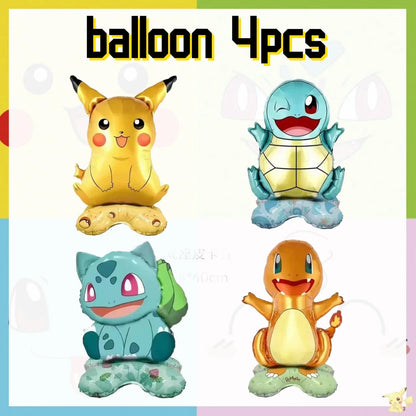 Pokemon Birthday Party Decorations Pikachu DIY Sticker Tableware Plate Tablecloth Baby Shower Kids Favors Gifts Party Supplies Good Vibrations