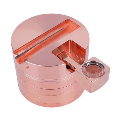 75mm zinc alloy herbal grinder, 5-layer metal design, frosted finish.