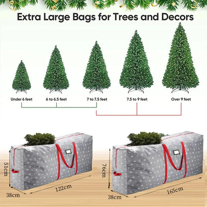 Christmas Tree Storage Bag Fits 6 7 9 Ft Artificial Trees Plastic Waterproof Christmas Bag Durable Handles Labeling Card Slot Good Vibrations