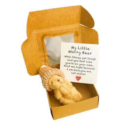NEW Pocket Teddy Bear Mini Plush Bears In Box, Little Pocket Bears With Inspirational Card, Sympathy Gifts For Graduation Birth Good Vibrations