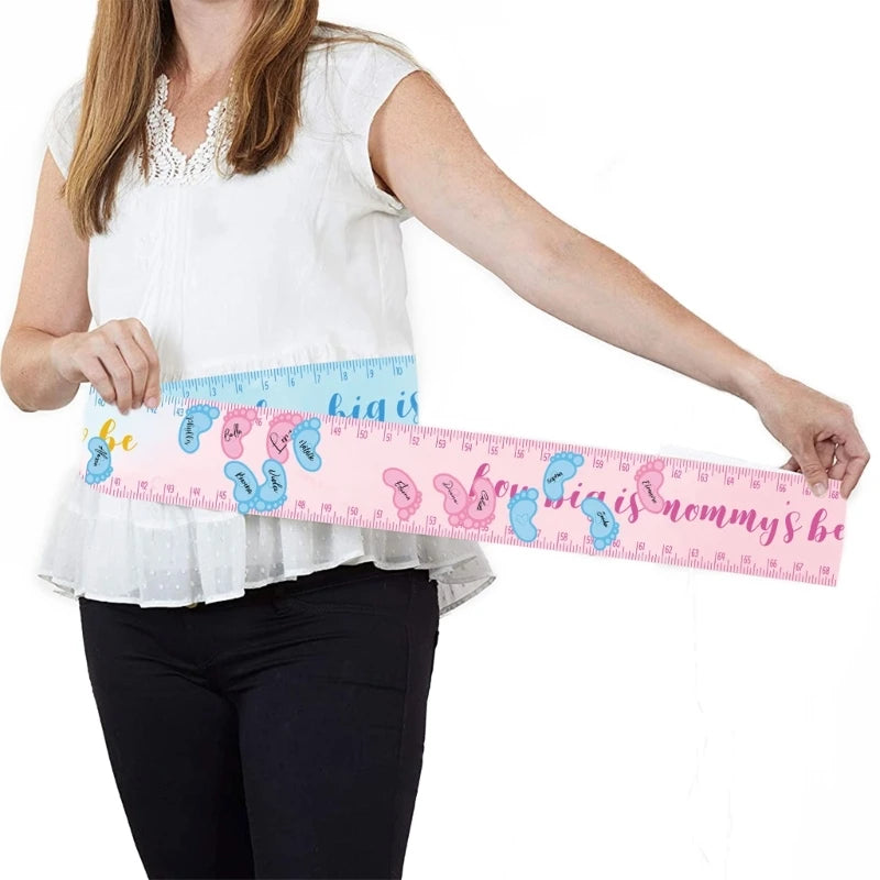 How Big is Mommy's Belly? Includes 1 Mommy's Belly Measuring Tape and 12 Stickers, Gender Neutral Fun Baby-Shower Game Good Vibrations