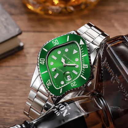 New Fashion Men Famous Luxury Casual Quartz Watch Mens Business Stainless Steel Watches For Gifts Relogio Masculino Male Clock Good Vibrations