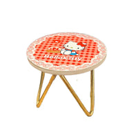 Miniature Wooden Alloy Furniture Toy Display Model Tea Table Round Table Role-Playing Game Decorative Crafts Home Decoration Good Vibrations