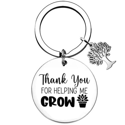 New Teacher Appreciation Gift Keychain Pendant  Graduation Key Chains Keyrings Gift Teachers Plant Seeds That Grow Forever Good Vibrations