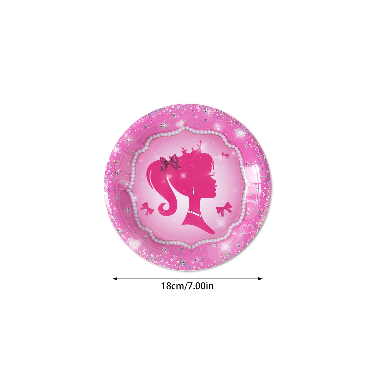 Pink Girls Party Disposable Tableware Paper Plate Cup Napkin Princess Kids Girl Birthday Party Decor Baby Shower Decor Supplies Good Vibrations