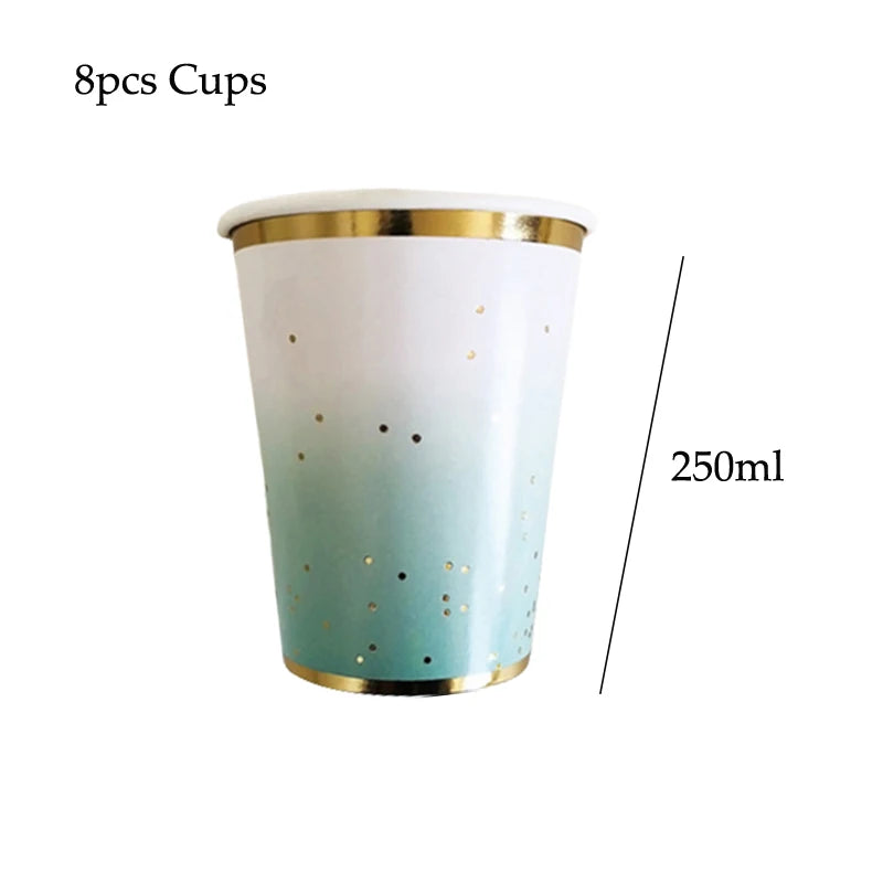 Pink Party Plates Rainbow Gold Dot Dinner Plates/cups/straws/Napkin Dishes Party Birthday Wedding Party Event Tableware Decorate Good Vibrations