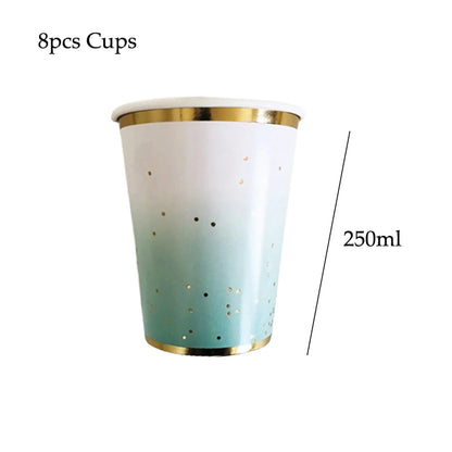 Pink Party Plates Rainbow Gold Dot Dinner Plates/cups/straws/Napkin Dishes Party Birthday Wedding Party Event Tableware Decorate Good Vibrations