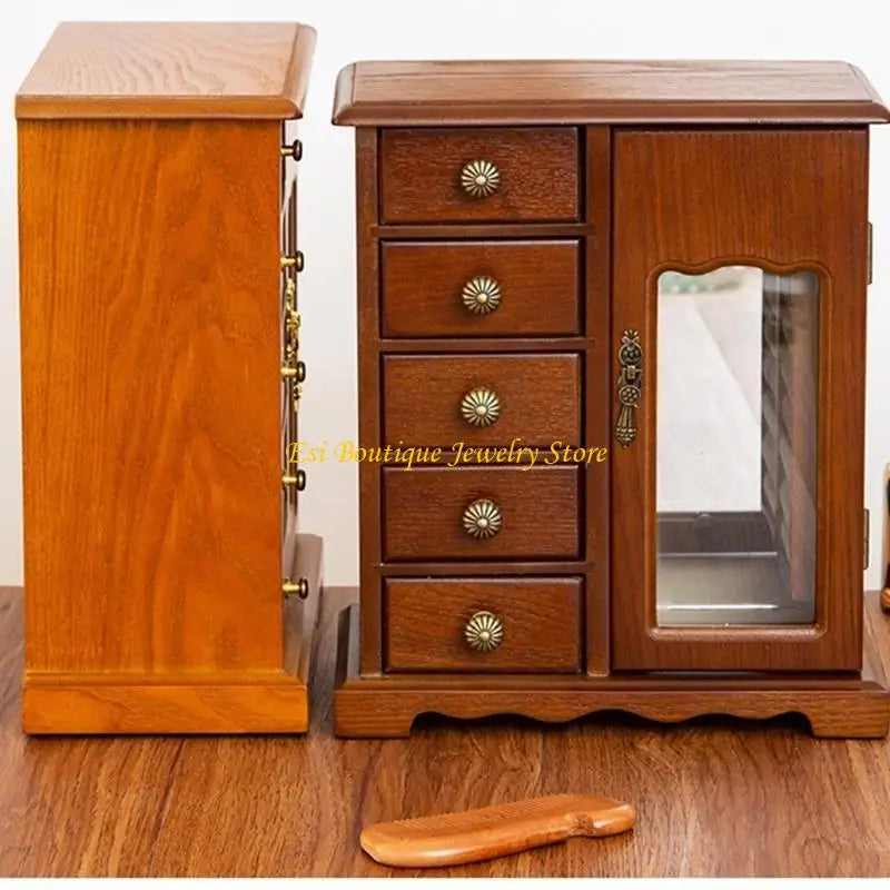 4XBE Necklace and Earring Storage Box Texture for Adding Charm to Your Space Good Vibrations