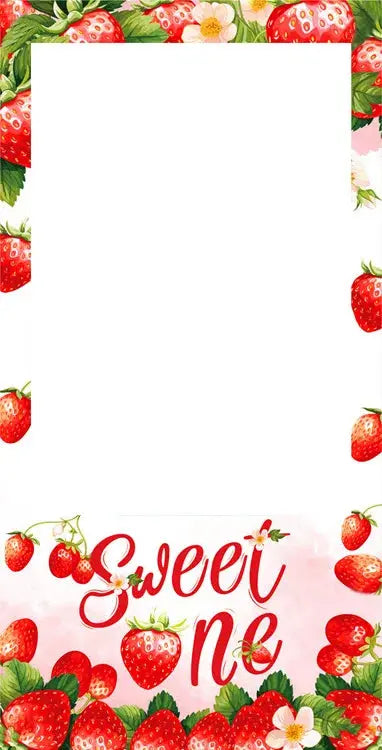 Strawberry Photo Booth Photo Frame Props Suitable For Birthday Party Photography Children's Birthday Party Decoration Good Vibrations