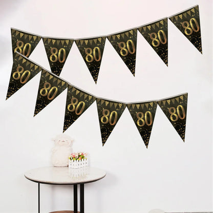 16th 60th 50 Year Happy Birthday Party Decoration Banners Supplies Good Vibrations