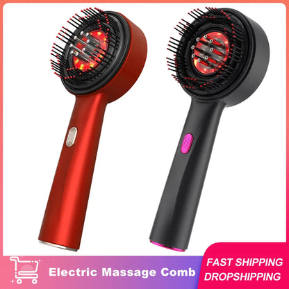 Electric Hair Regrowth Brush with Infrared Light Machine Acupoint Scalp Massage Anti-Hair Loss Exercise Hair Scrubber Combs Good Vibrations