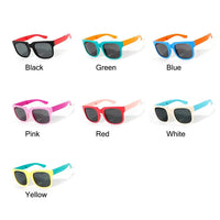 Square Frame Kids Sunglasses Fashion UV 400 Outdoor Foldable Sunglasses Children Eyewear for Toddler Boys and Girls Good Vibrations