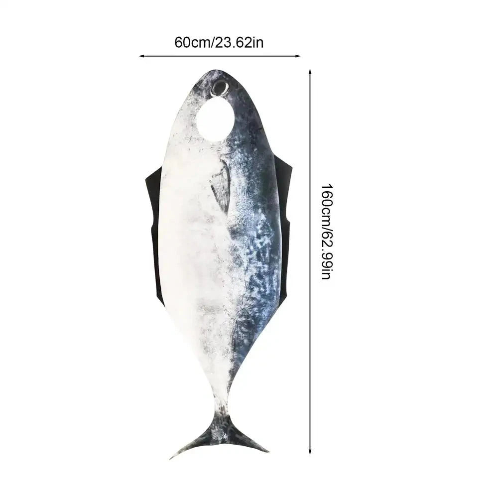 Fish Costume Cosplay Fish Costume Funny Halloween Suit Woman Man Jumpsuit Carnival Disguise Wearing Show Party Good Vibrations