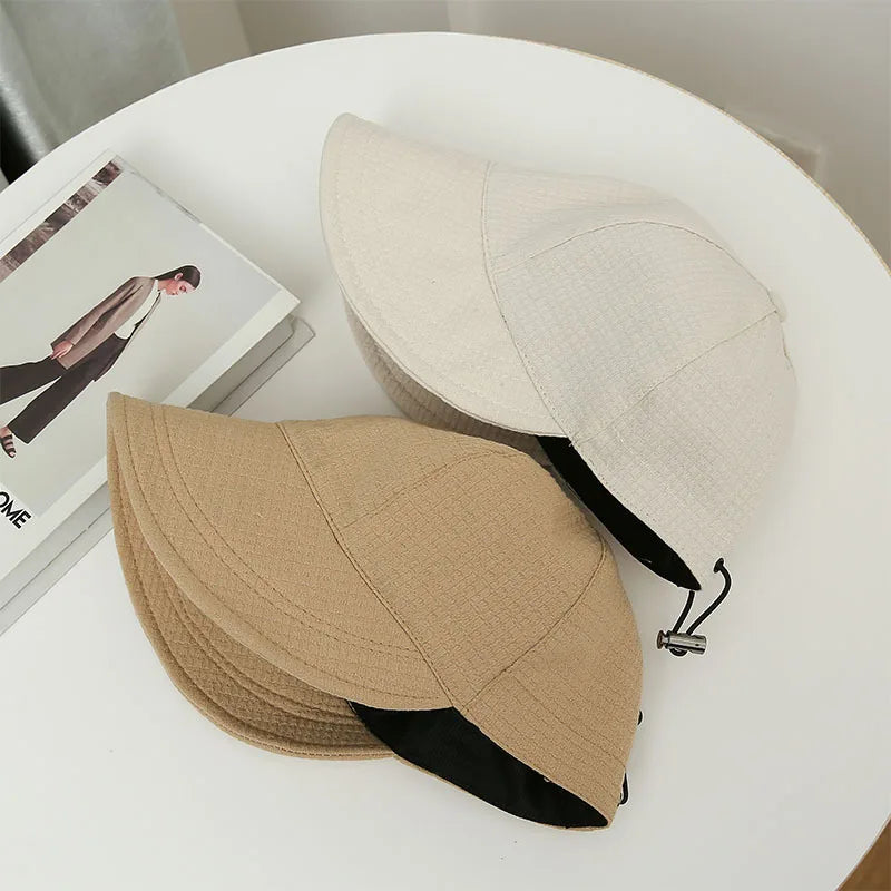 Women's Solid Color Bucket Hat, Sunscreen Outdoor Sports Casual Bucket Hat, Ideal Choice For Gifts Good Vibrations