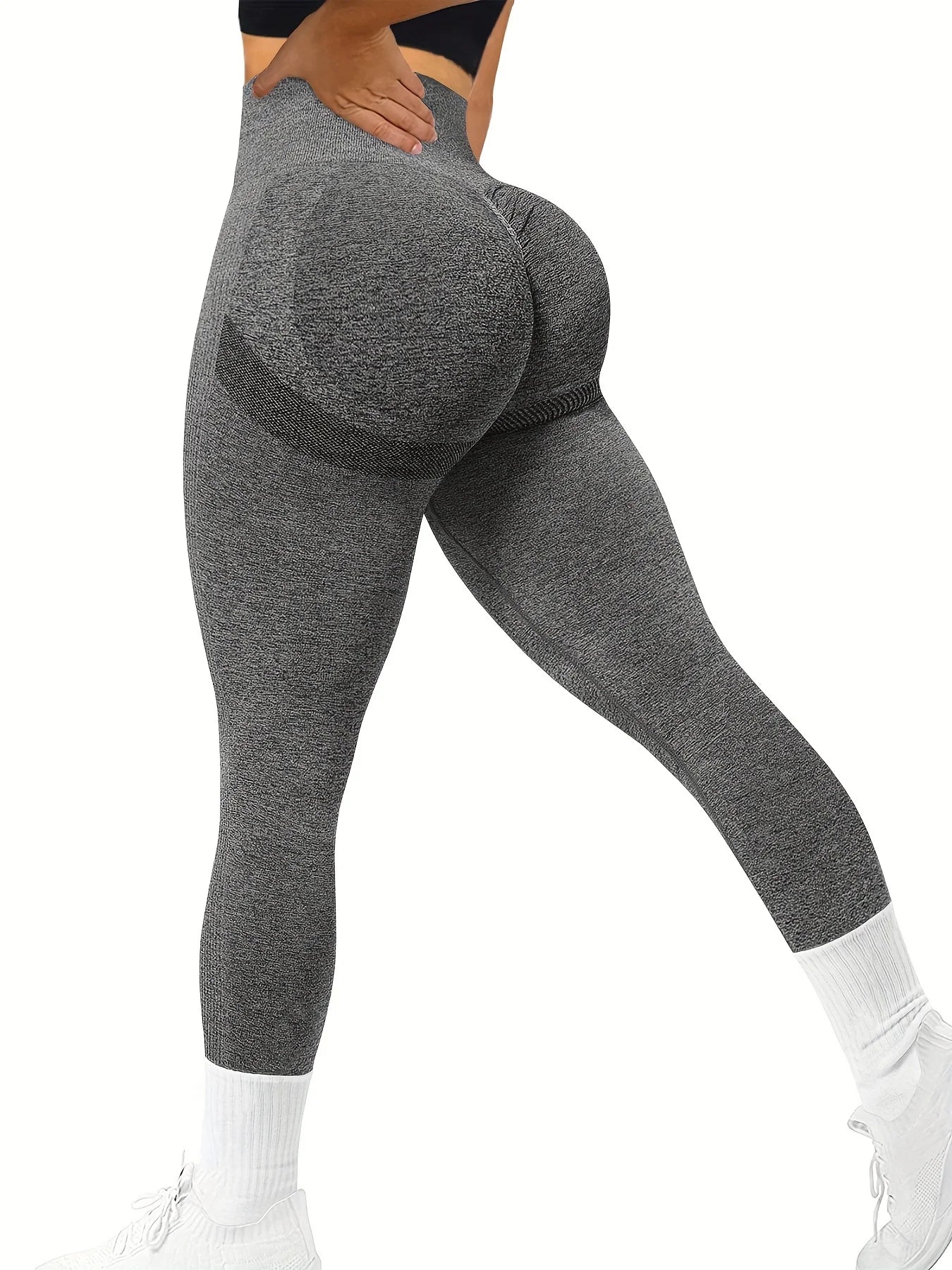 Seamless Butt Lifting Workout Leggings for Women High Waist Yoga Pants Compression Contour Tights Good Vibrations