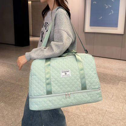 Lightweight Luggage Bag, Large Capacity Travel Duffle Bag Gym Tote Bags, Shoulder Weekender Overnight Bag Good Vibrations Adult Super Store