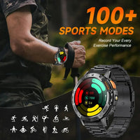 For Android ios New AMOLED Smart Watch Men with Flashlight Sports Waterproof Fitness Tracker Bluetooth Call Smartwatch Man+Box Good Vibrations
