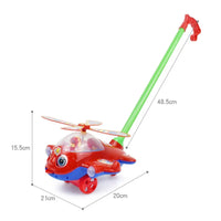 Baby Walker Toy Hand Push Toddler Toy Plane Car Toy Push Along Walking Toy for Kids Children Boys Girls Outdoor Good Vibrations