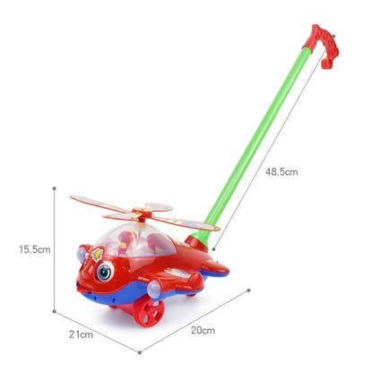 Baby Walker Toy Hand Push Toddler Toy Plane Car Toy Push Along Walking Toy for Kids Children Boys Girls Outdoor Good Vibrations