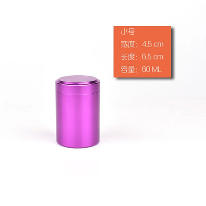 New Airtight Smell Proof Container Quality Stainless Steel Mini Tea Cans Herb Stash Jar Tea Coffee Storage Box Tea Caddies Box Good Vibrations Adult Super Store