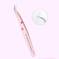 6 Types False Eyelash Tweezers Stainless Steel Anti-static Pincet Curved Strip 3D Lashes Extension Tweezer Makeup Tools Good Vibrations