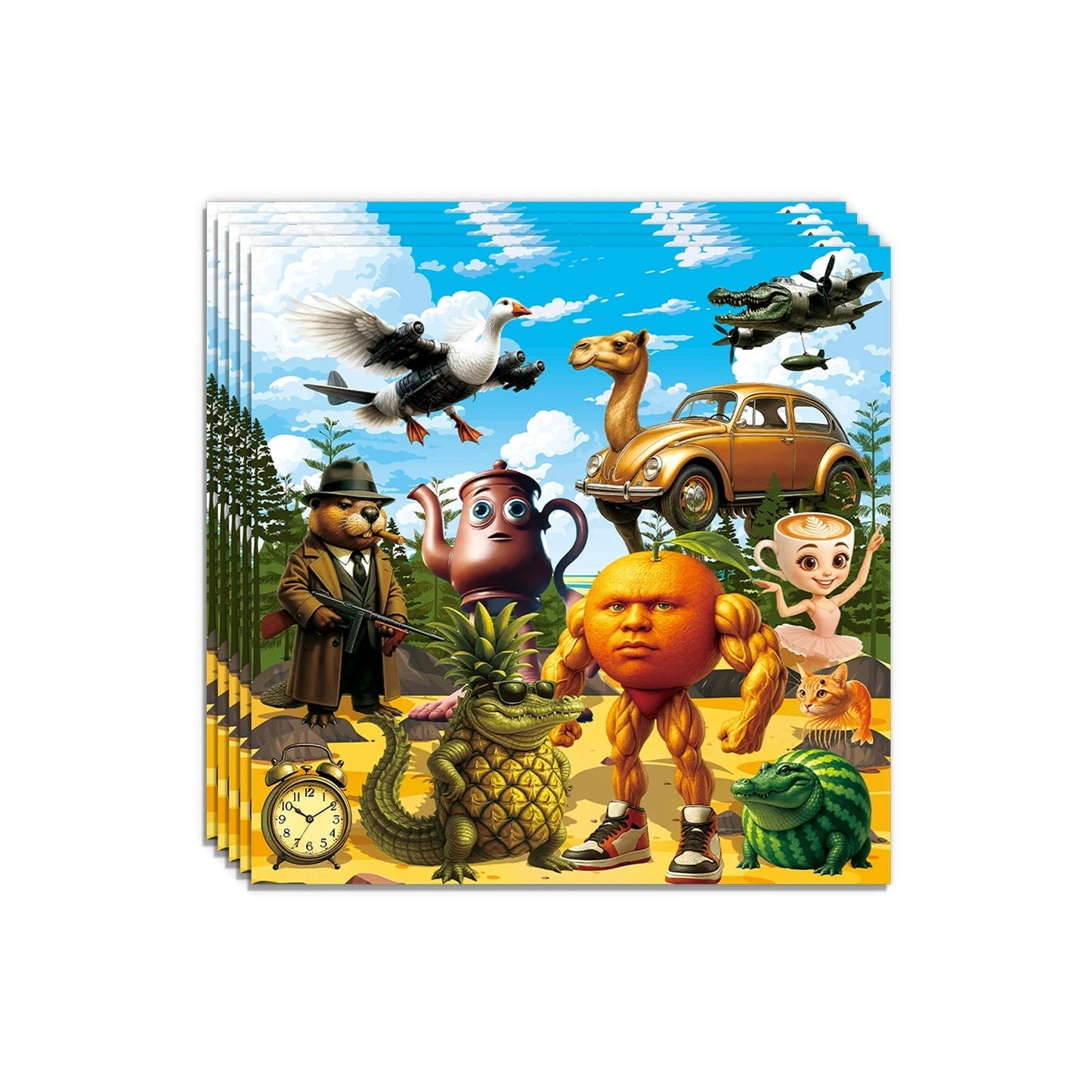 Italian Brainrot Birthday Party Decoration Tung Tung Sahur Tralalelo Tralala Tableware Balloon Cup Plate for Party Favor Supplie Good Vibrations