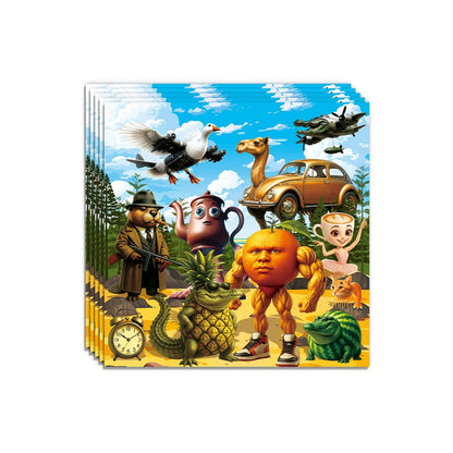 Italian Brainrot Birthday Party Decoration Tung Tung Sahur Tralalelo Tralala Tableware Balloon Cup Plate for Party Favor Supplie Good Vibrations