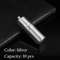 1 pc Metal Cigarette Case with Keychain Portable Mini Waterproof Cigarette Box for Outdoor Travel Silver Tobacco Case GOOD Vibrations Adult Super Store