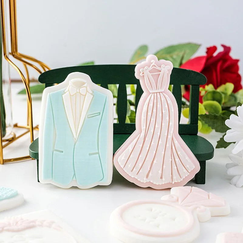 Western Style Wedding Sugar Cookies Mold Valentine's Day Engagement Dessert Table Decoration Cake Molds DIY Baking Cookie Tools - Good Vibrations